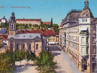 Trg Petra Preradovića oko 1915. godine, kolorirana razglednica